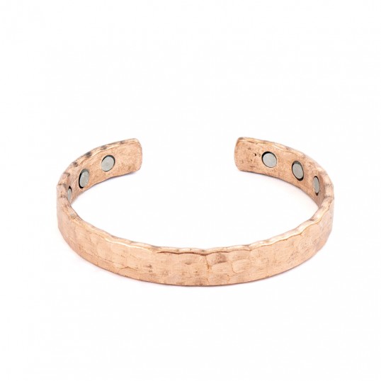 Bracelet - cuivre - martellé avec aimants