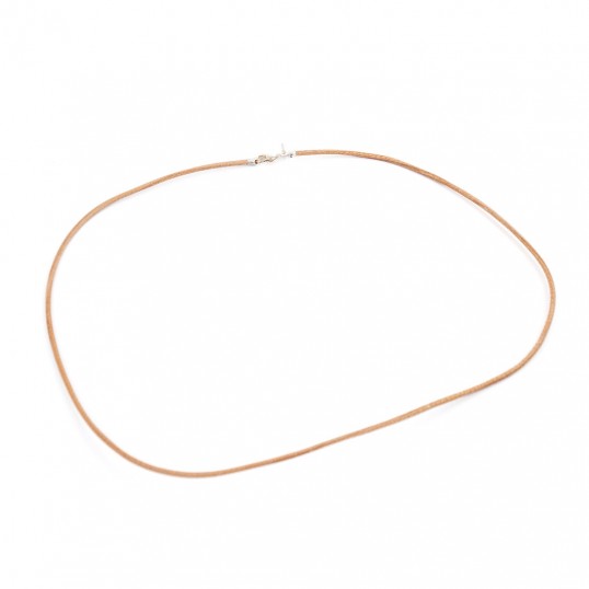 Cordon nature pour pendentif avec fermoire - 42cm