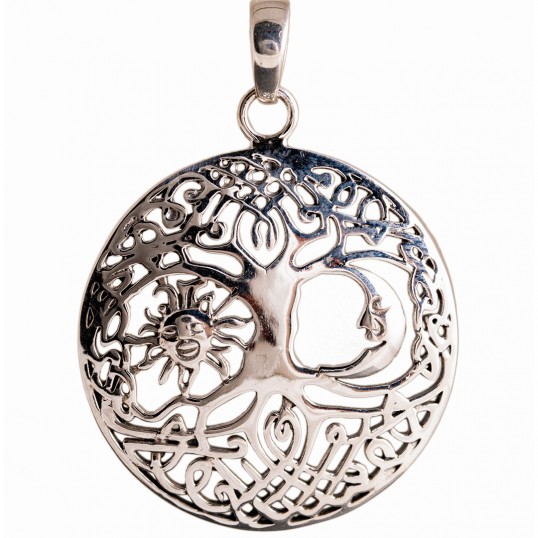 Pendentif - Yggdrasil lune & soleil