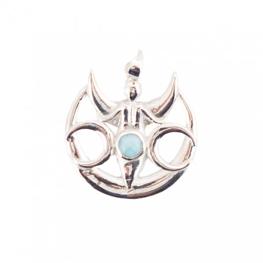Pendentif - Triple lune larimar