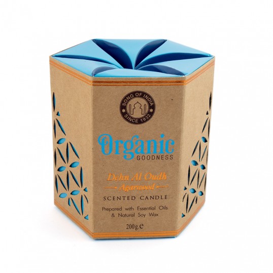 Bougie bio en cire de soja - bois d'agar