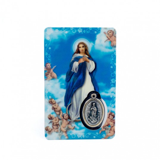 Carte médaille - Immaculée conception