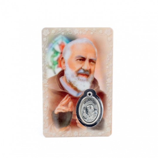 Carte médaille - Padre Pio