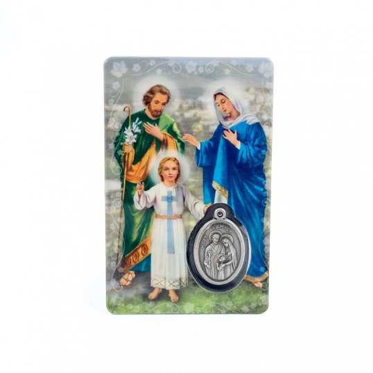 Carte médaille - Sainte famille