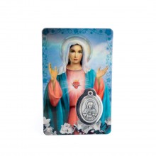 Carte médaille - Sacre coeur de Marie