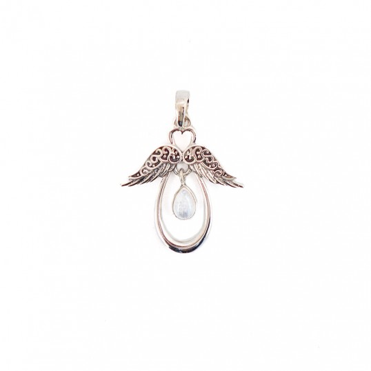 Pendentif - Coeur d'ange pierre de lune