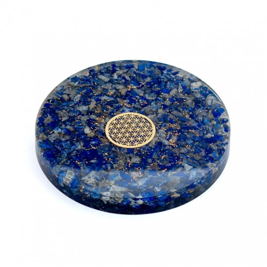 Orgonite - disque orgonite lapis-lazuli