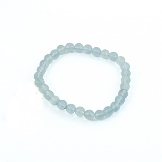 Bracelet perles 8mm - fluorite bleue