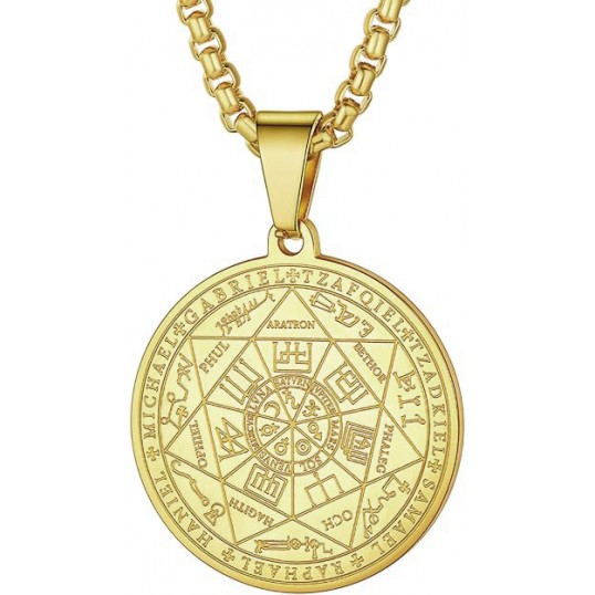 Pendentif des 7 archanges plaqué or
