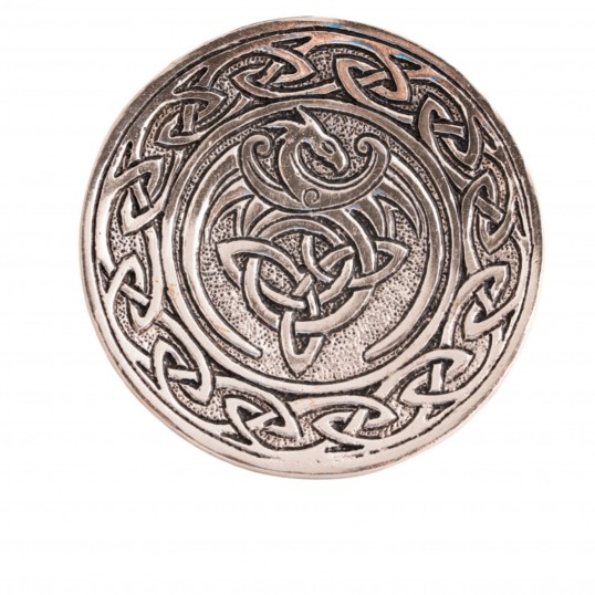 Porte-encens Gardien du Dragon en m&eacute;tal blanc