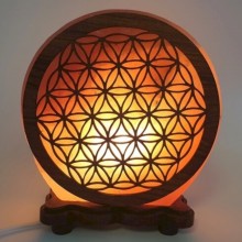 Lampe de sel de l'Himalaya Fleur de Vie - 5 kg