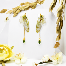 Boucles d'oreilles Fée Nymphe Sakura - Elirisea